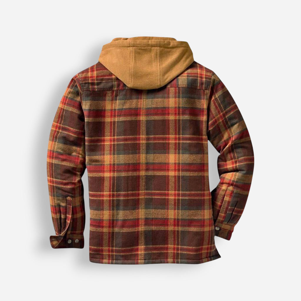 Gefütterte Holzfällerjacke für Herren mit Kapuze