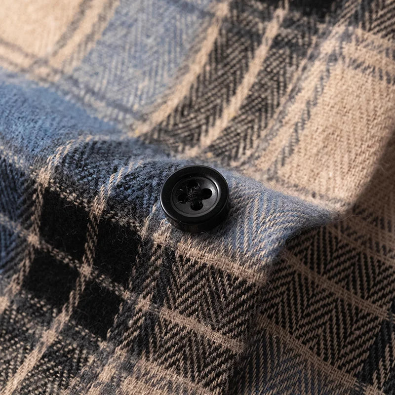 Ryder | Herren Flanellhemd Kariert Langarm Relaxed Fit Herbst
