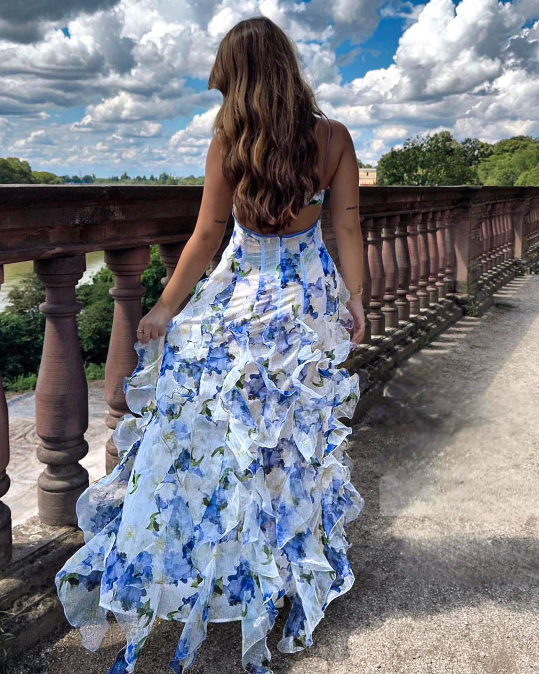 Pristina | Rüschiges Blumenkleid