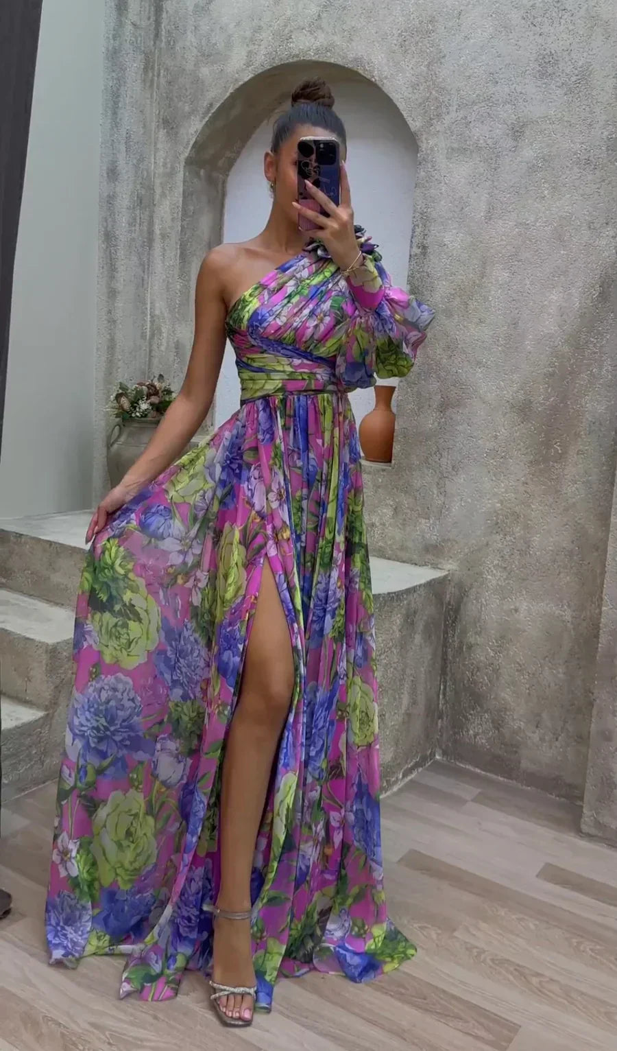 Damen Sommer Maxikleid mit fließendem Schnitt für festliche Anlässe