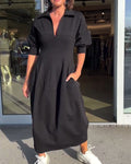 Karolin | Bequemes Langes Kleid