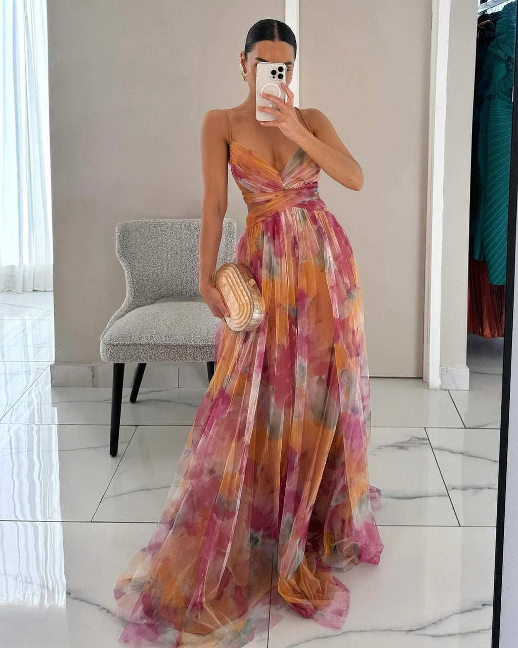 Mandy - Zauberhaftes Maxikleid mit Blumenprint