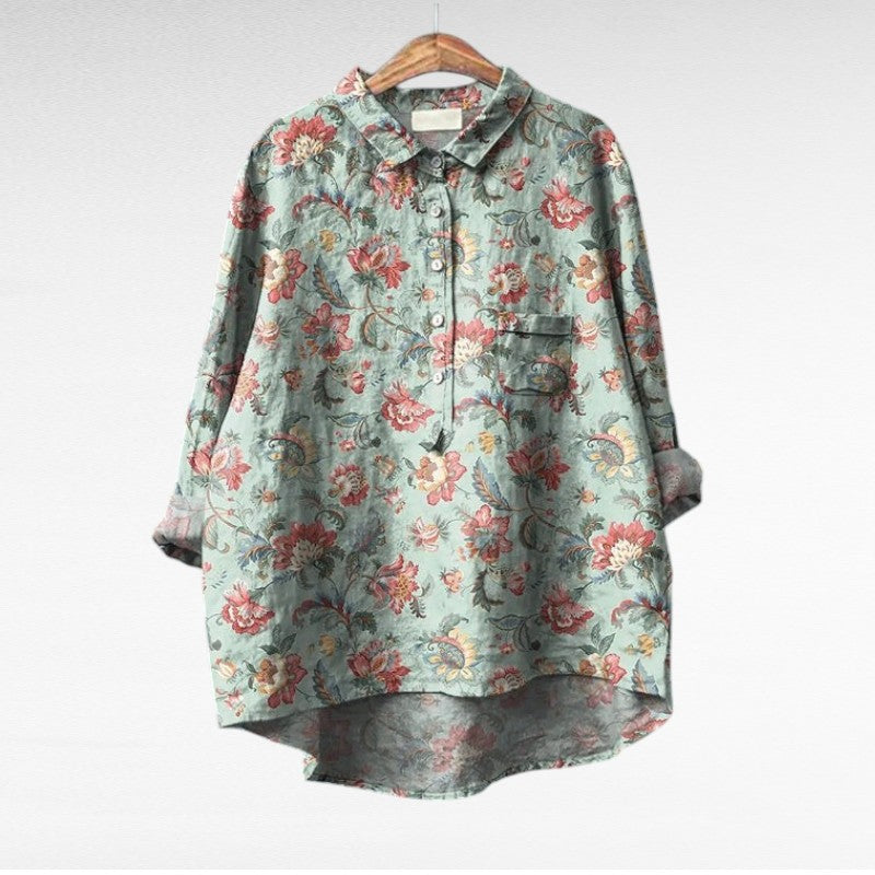 CLAIRE | ELEGANTE SOMMERBLUSE AUS LEINEN