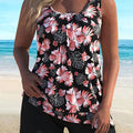 Damen Sommer Ärmelloses Tankini Bademode Set