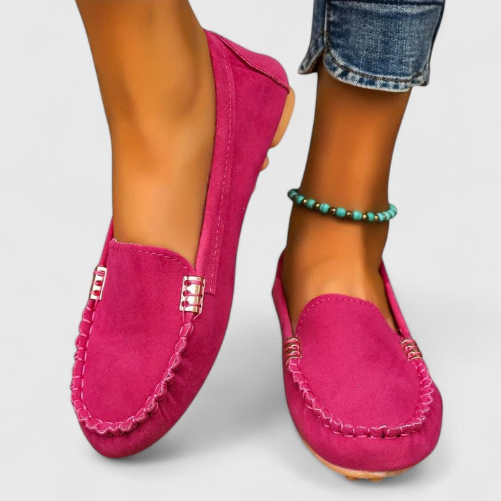 Damen Casual Nahtdetail Orthopädische Loafers