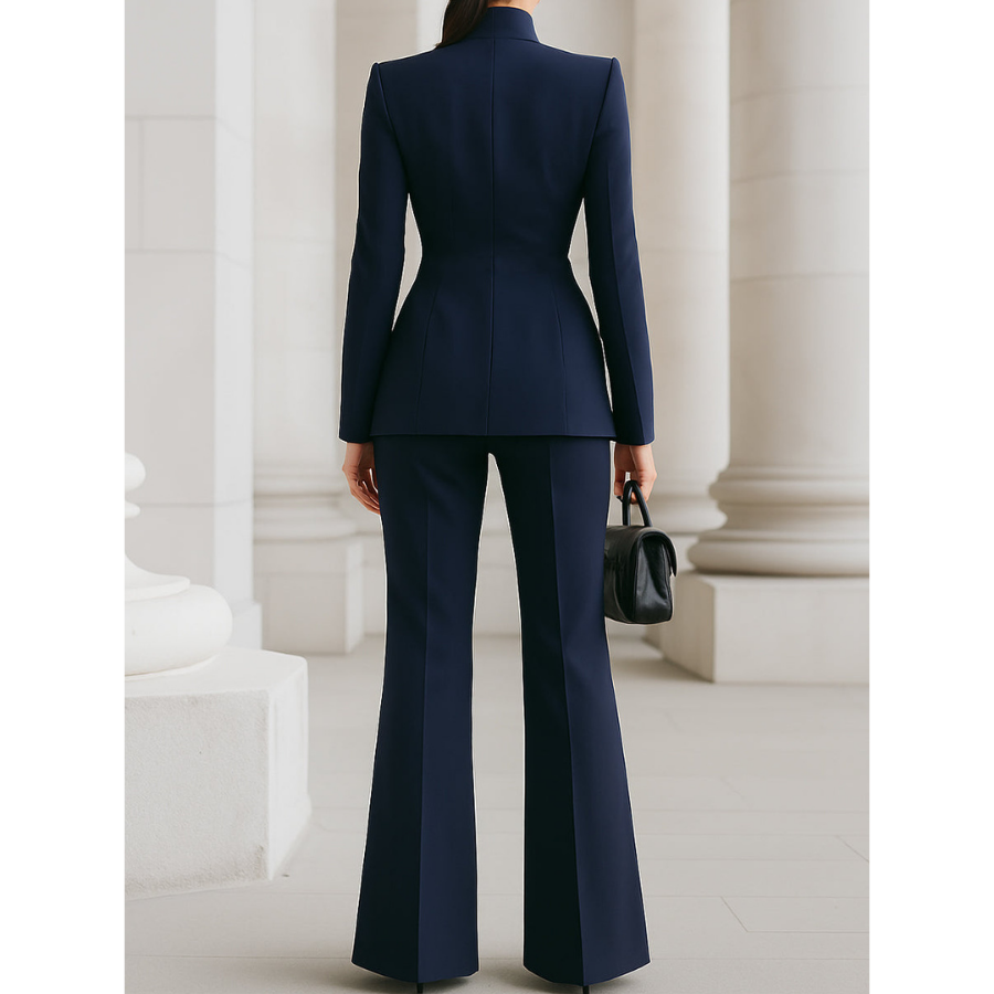 Damen Hosenanzug | Blazer mit Stehkragen & Loose Fit Hose