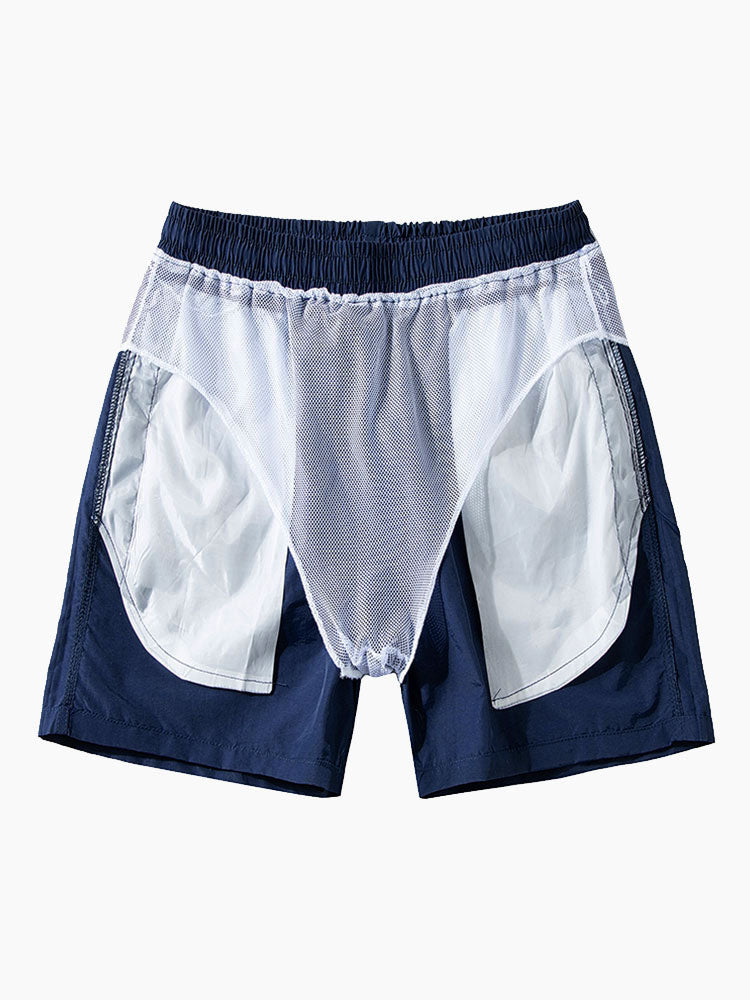 Hemd mit floralem Patchwork-Print und Shorts zum Schwimmen
