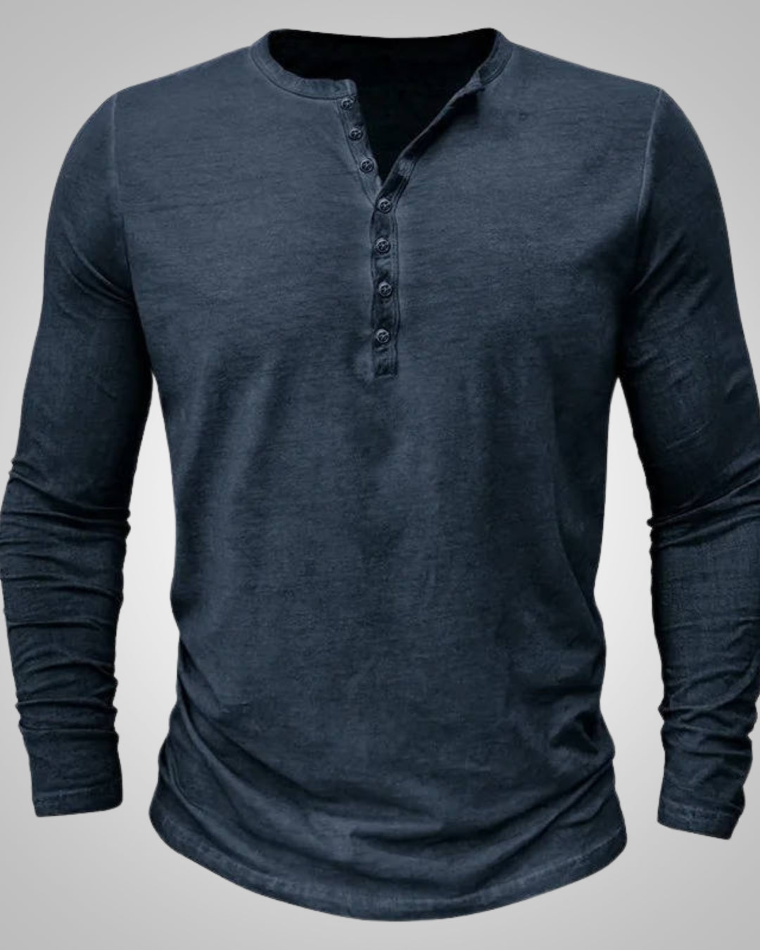 Herren Lässig Slim Fit Langarm Henley-Shirt