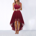 Damen Sommer Ärmellos Hochzeitsgast Midikleid