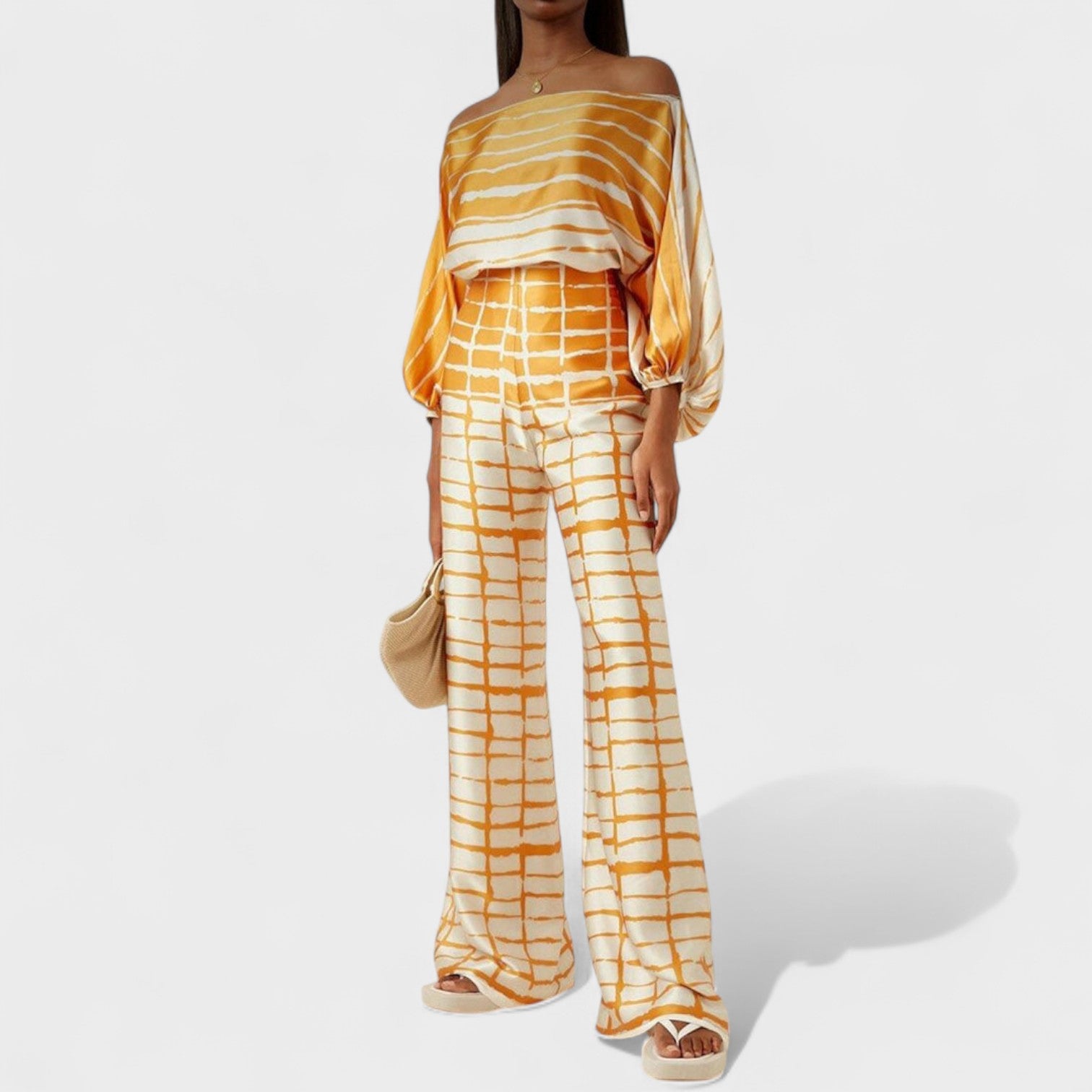Damen Festlicher Sommer Midi Zweiteiler
