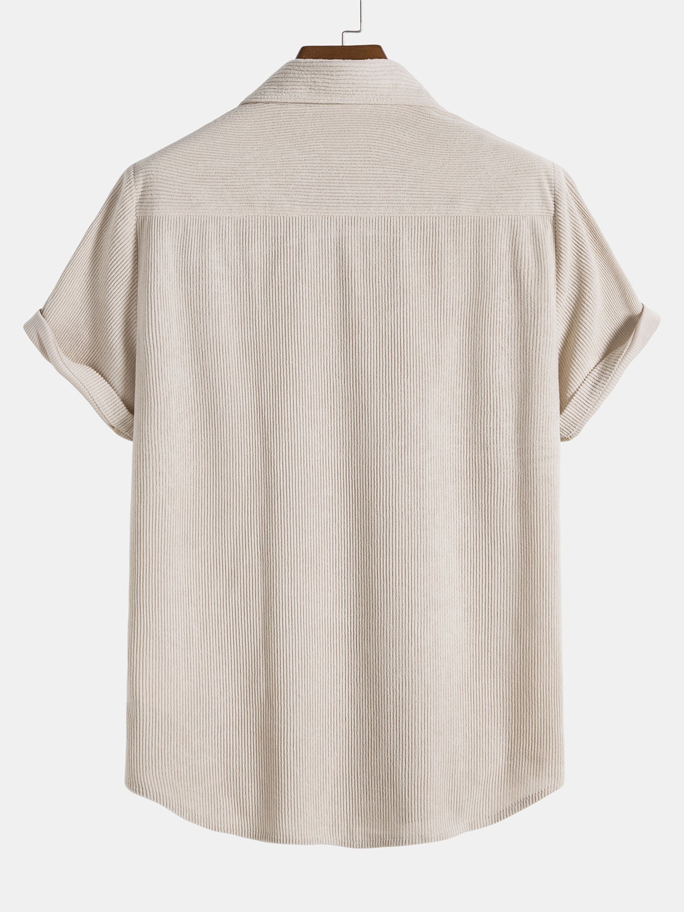 Kurzärmeliges Corduroy Hemd mit Knöpfen & Shorts