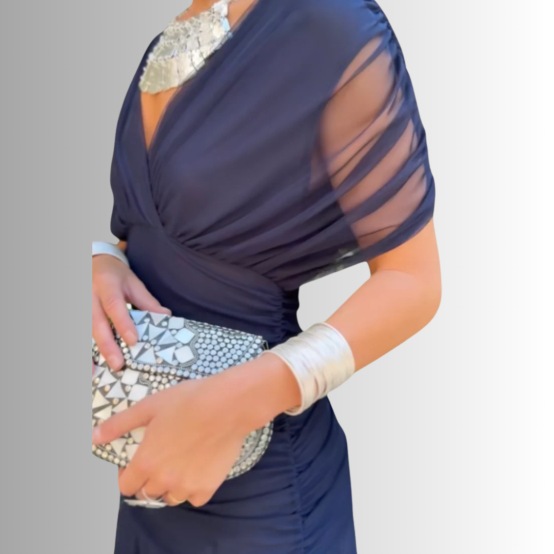 Damen Elegantes Schulterfrei Sommerkleid