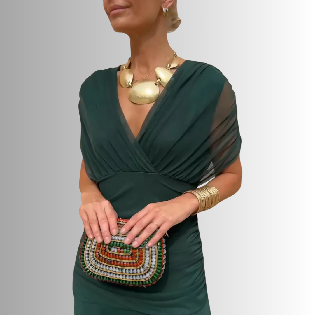 Damen Elegantes Schulterfrei Sommerkleid