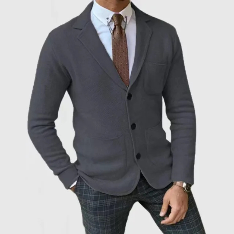 Herren Casual Reverskragen Blazer mit Knopfleiste