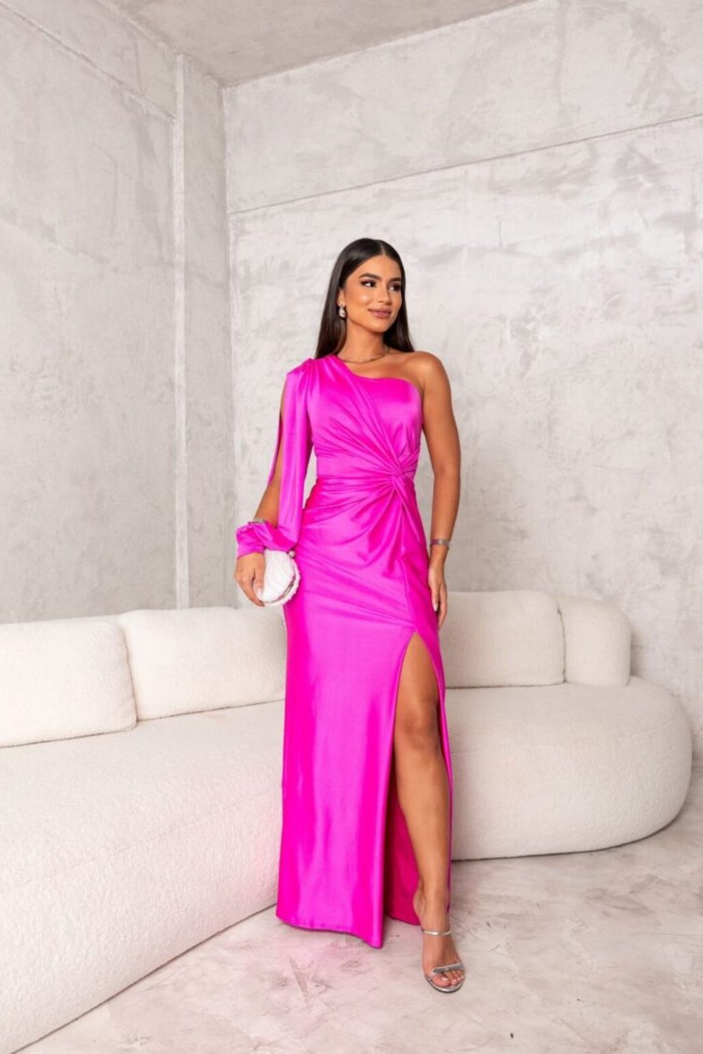 Dorie™ - Asymmetrisches Kleid mit Langem Schlitz
