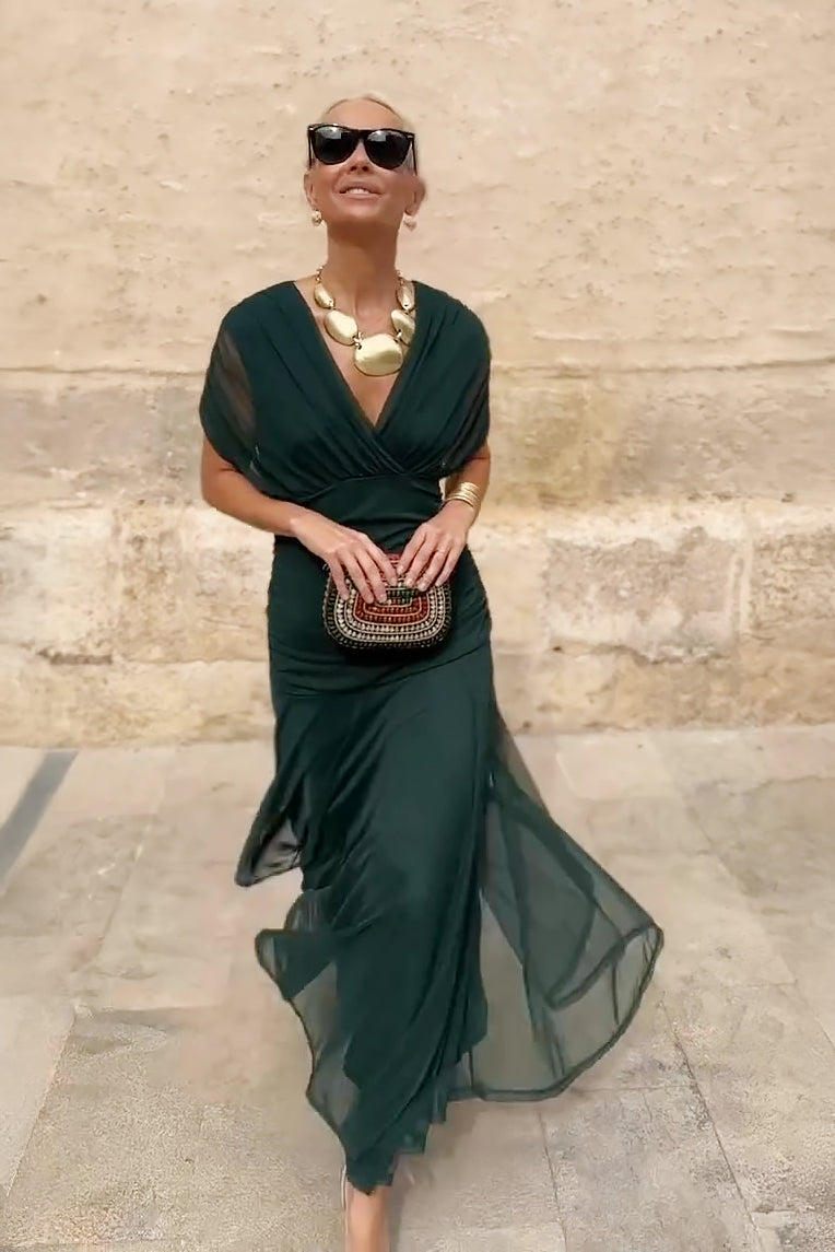 LouLou | Elegantes Maxikleid für festliche Anlässe mit V-Ausschnitt