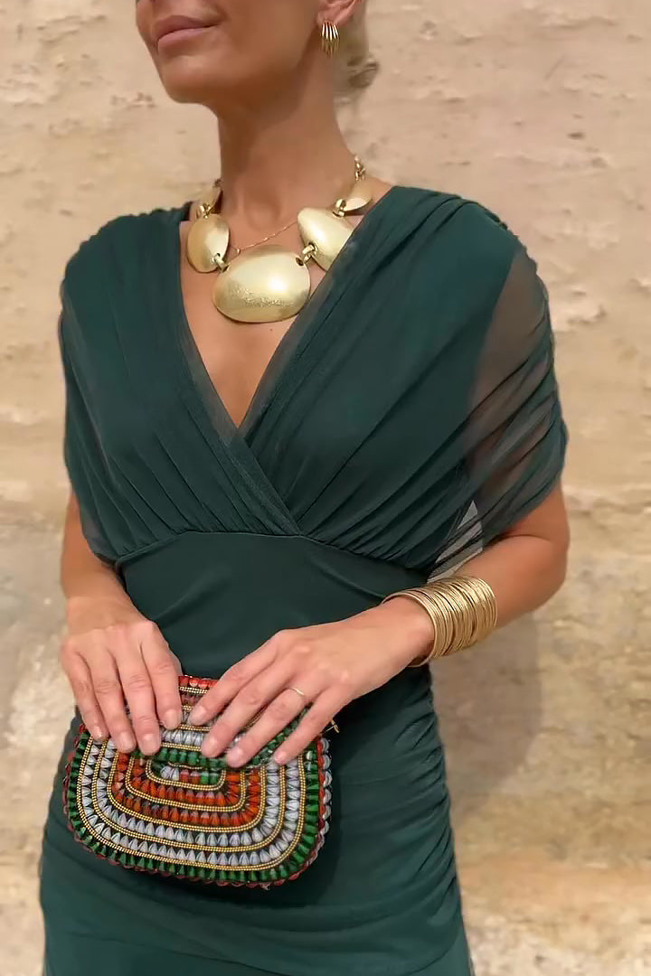 LOUISE | ELEGANTES MAXIKLEID FÜR FESTLICHE ANLÄSSE MIT V-AUSSCHNITT