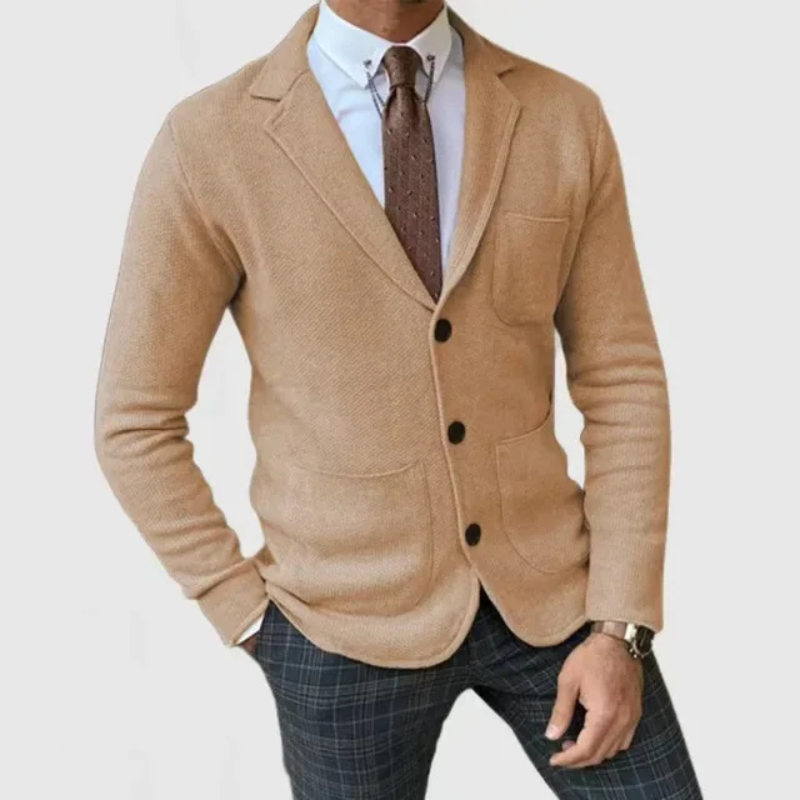 Herren Casual Reverskragen Blazer mit Knopfleiste