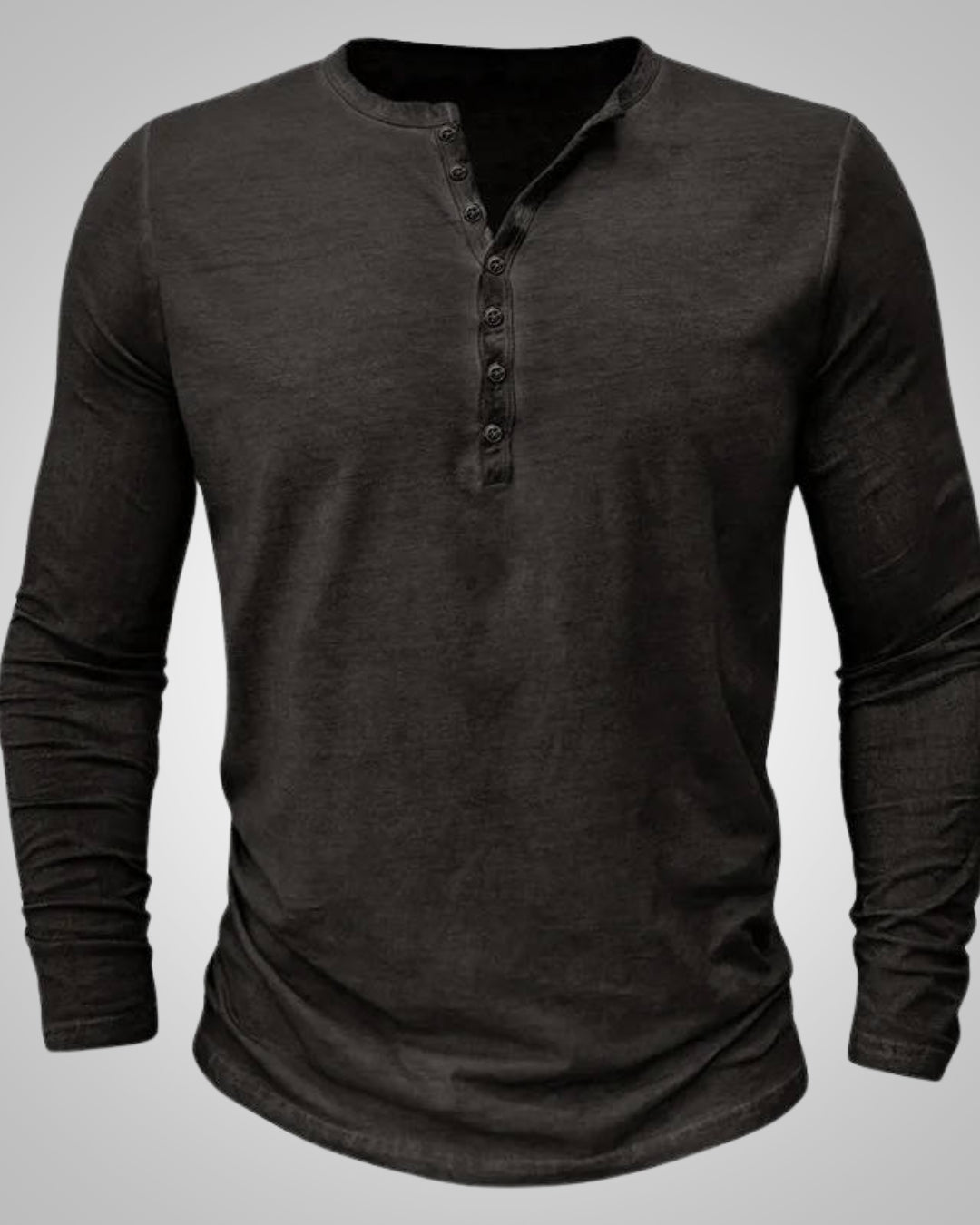 Herren Lässig Slim Fit Langarm Henley-Shirt