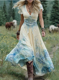 Erica - Elegantes Maxikleid mit Blumenmuster für Damen