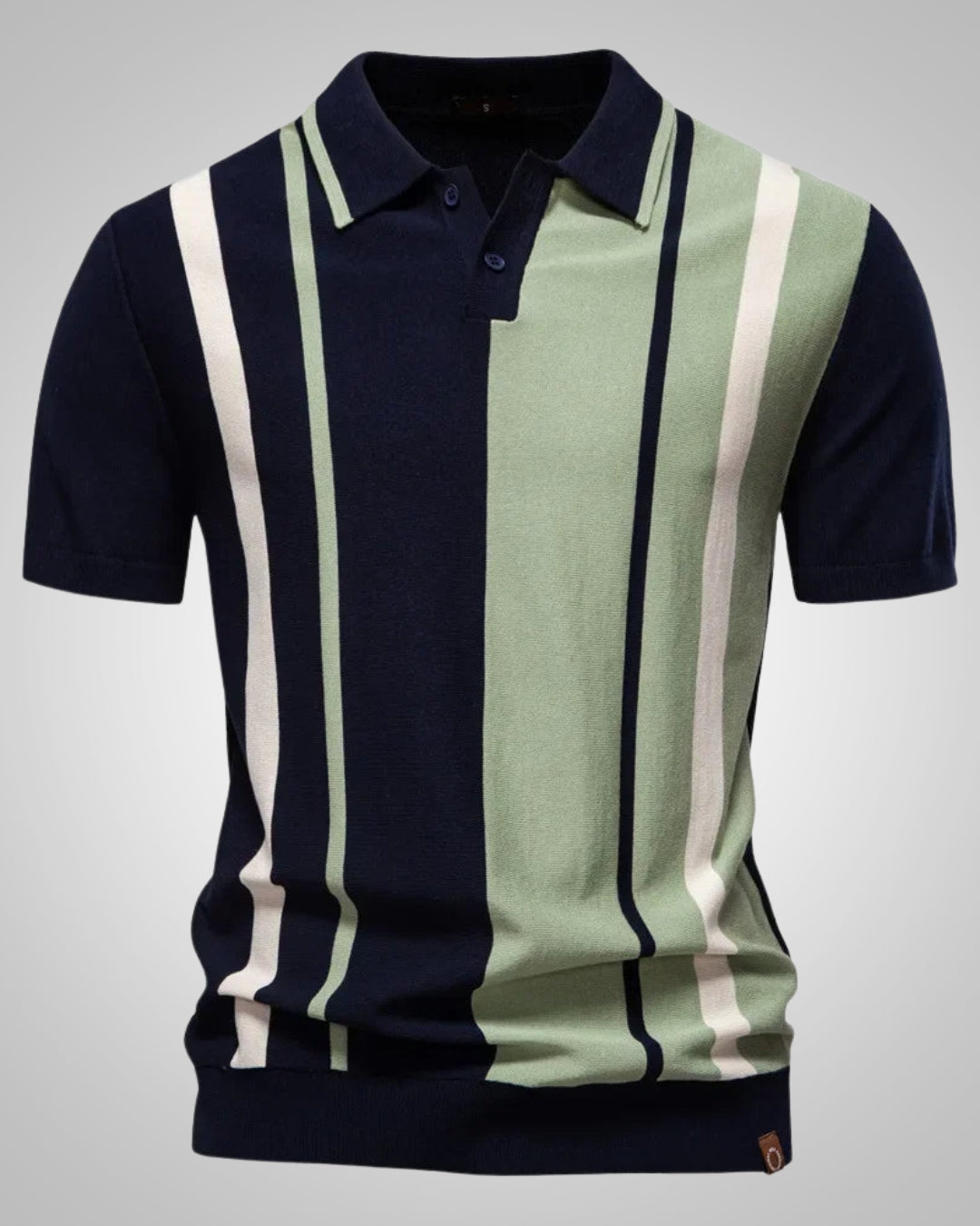 Herren Sommer Knopfleiste Stricken Poloshirt