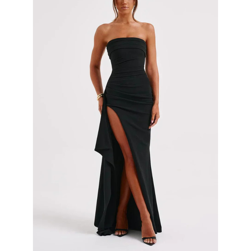 Abiballkleid Damen | Trägerloses Maxikleid