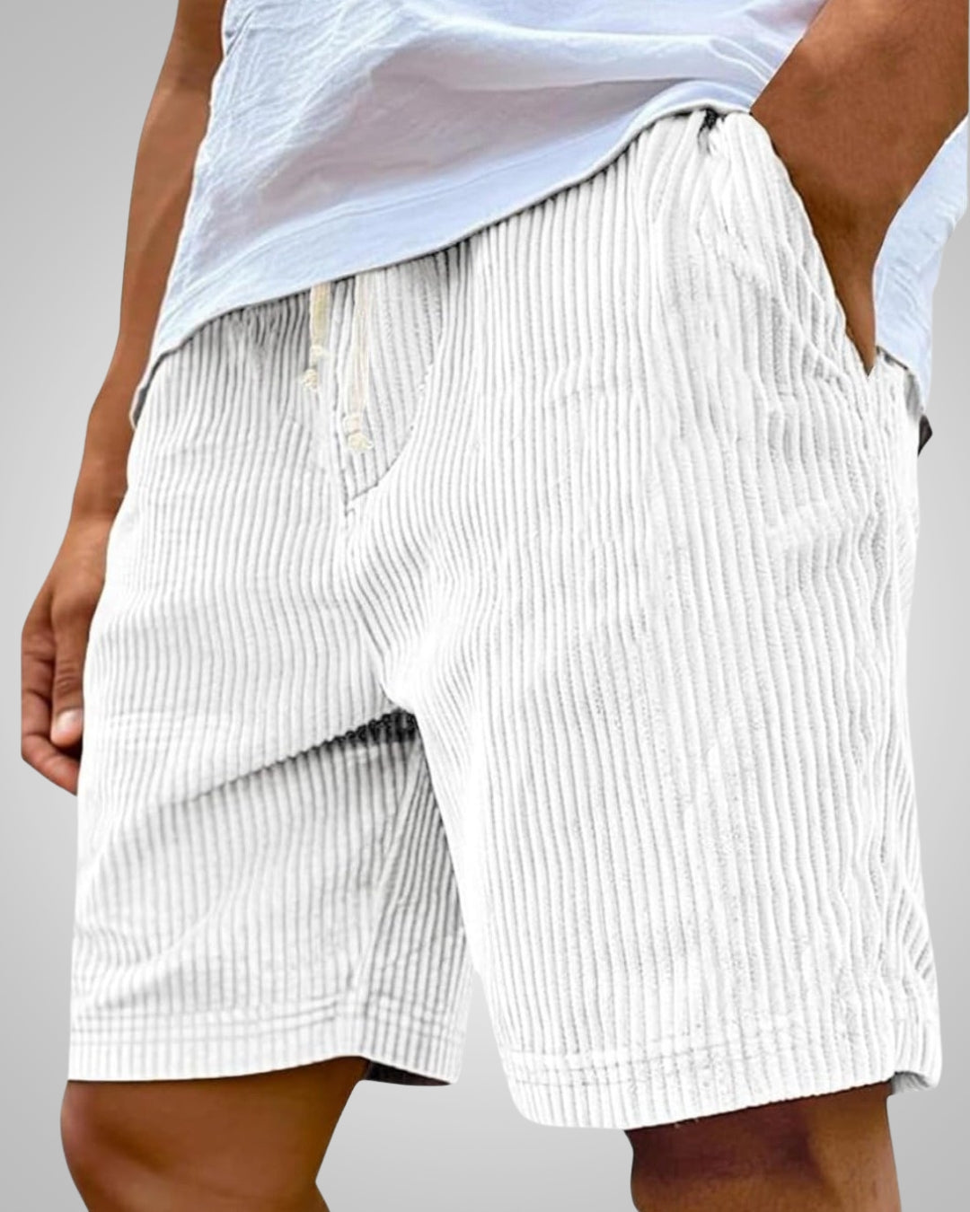 Herren Leichte Cord Sommer Bermuda Shorts