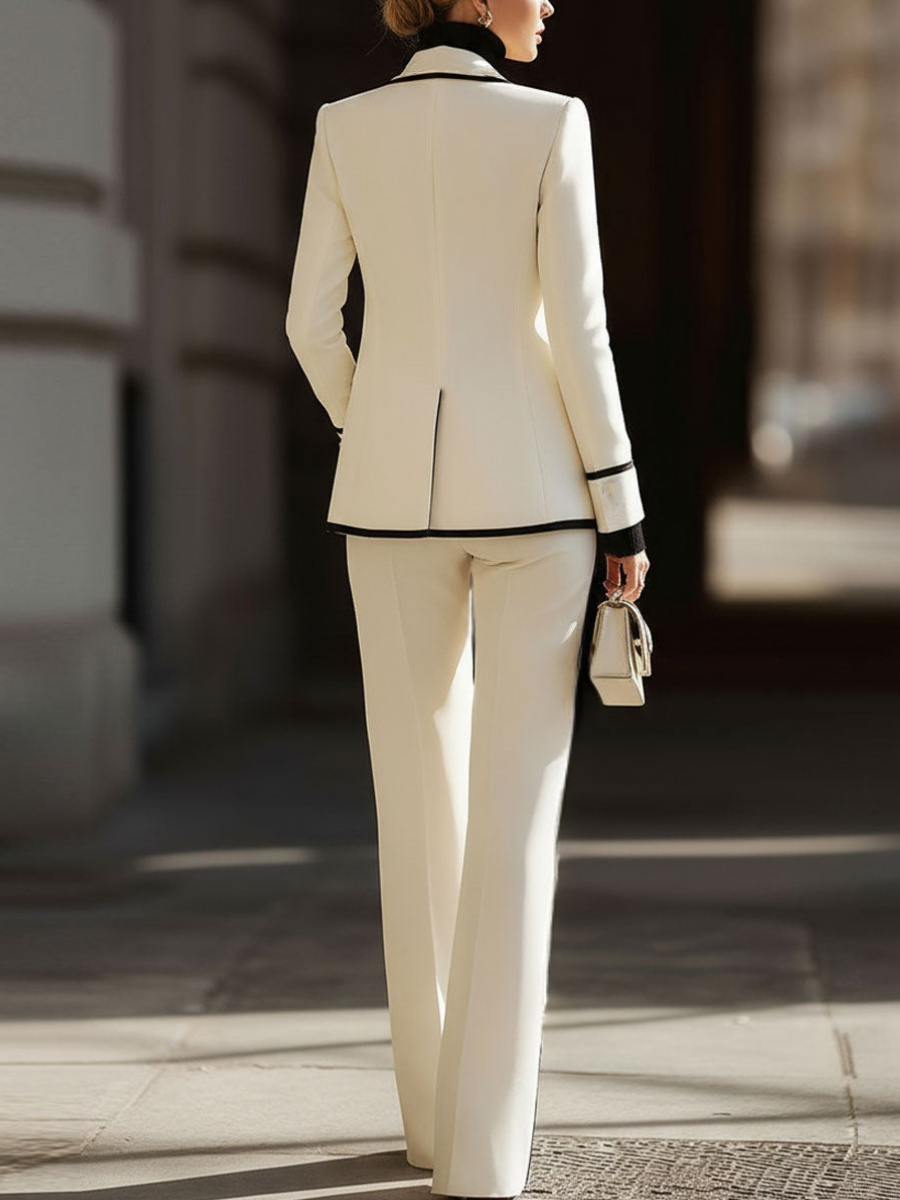 Mirela | Damen Leichter Hosenanzug Doppelreihig – Blazer Anzug Sommer Business 2026