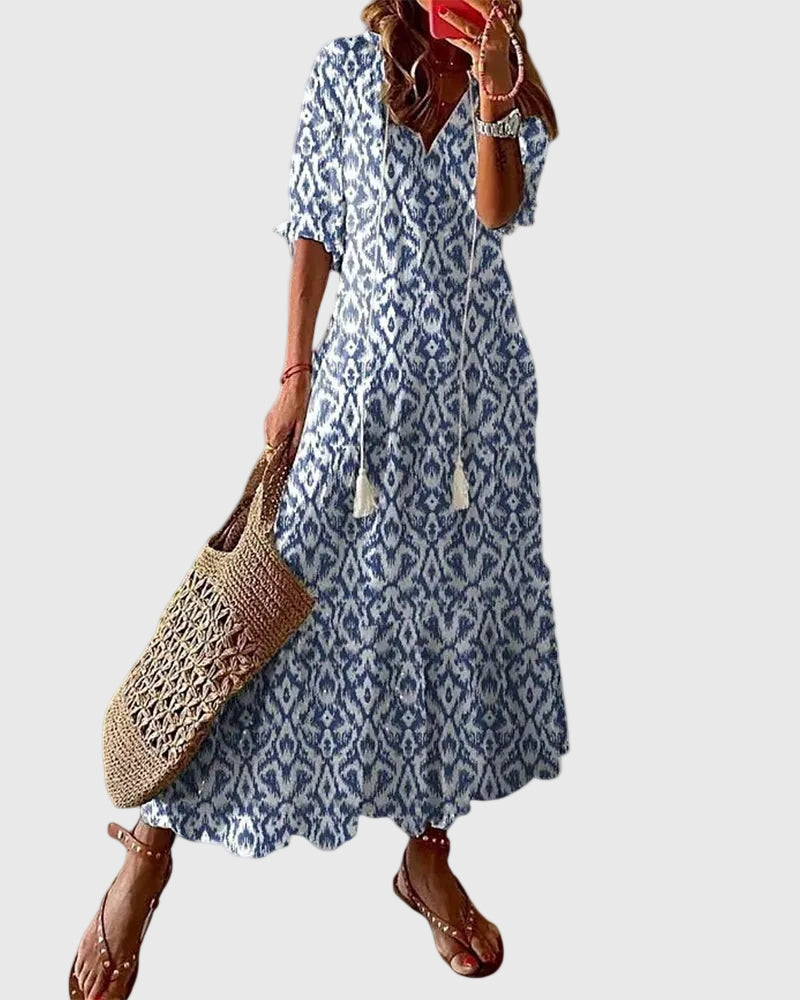 Antonia | Boho Vintage Sommer Maxikleid