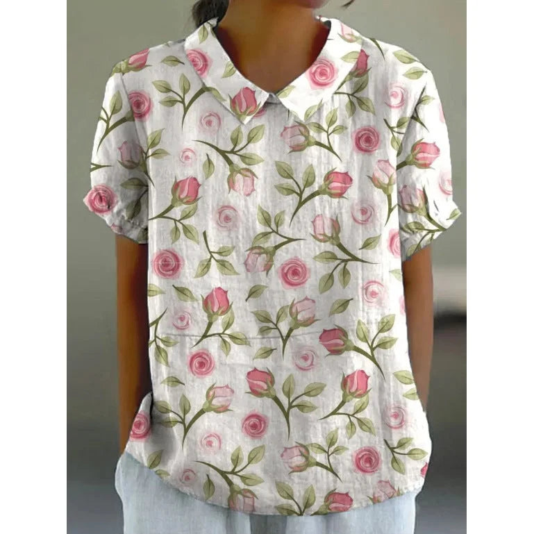 EllI | RETRO-BLUMENHEMD FÜR DAMEN