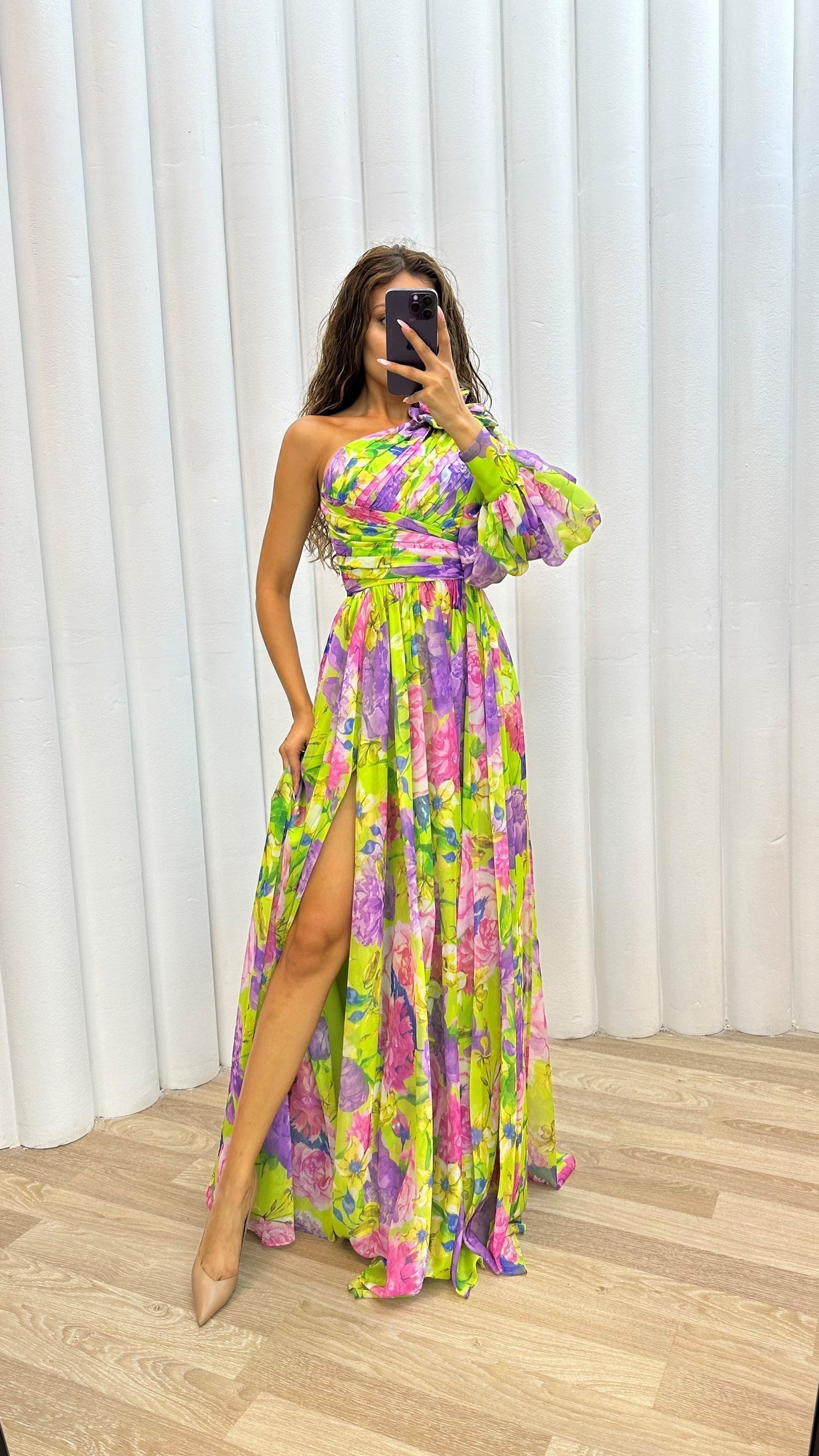 Damen Sommer Maxikleid mit fließendem Schnitt für festliche Anlässe