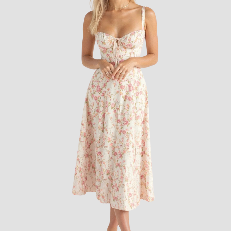 Amelie | Damen Korsett Sommerkleid | Midi