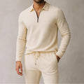 Luca | Herren Strick Set 2-teilig Polo Zip Pullover Jogger Hose
