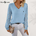 Eleganter Strickpullover mit V-Ausschnitt