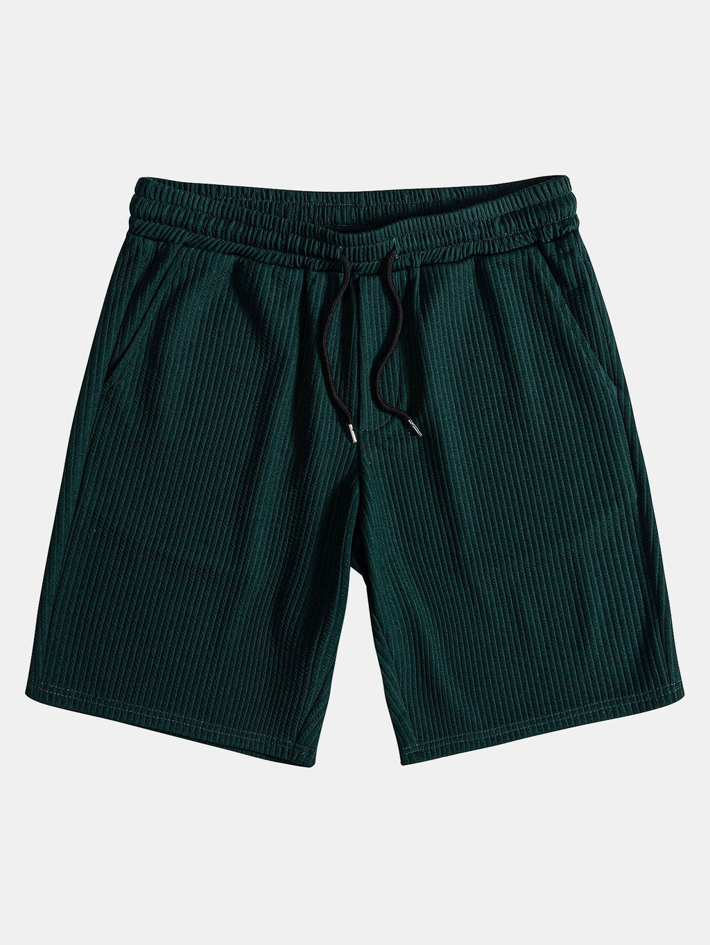 Muscle Fit geripptes Hemd mit Knopfleiste & Shorts