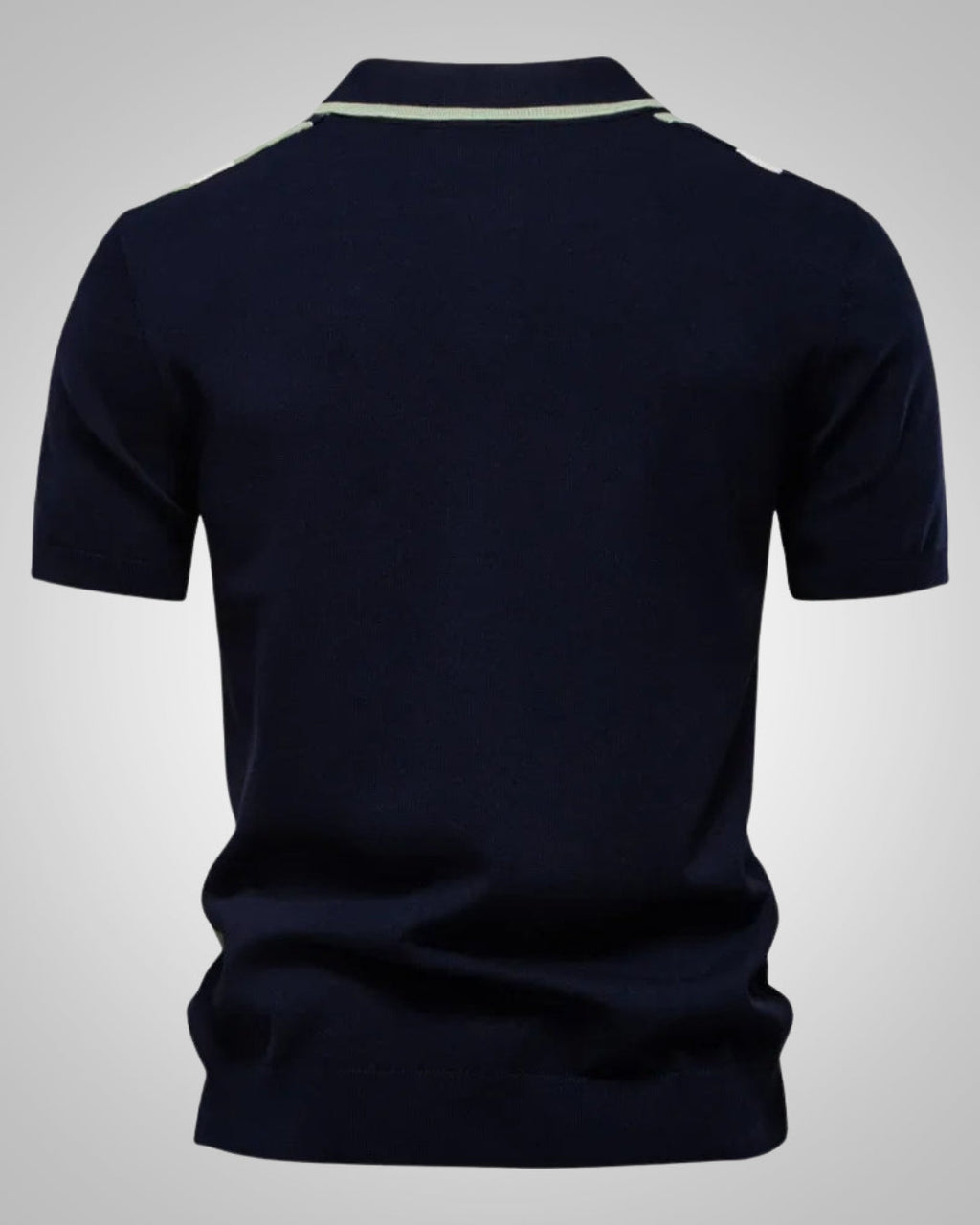 Herren Sommer Knopfleiste Stricken Poloshirt