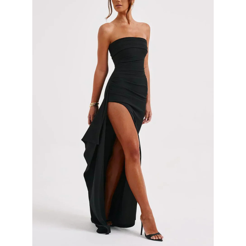 Abiballkleid Damen | Trägerloses Maxikleid