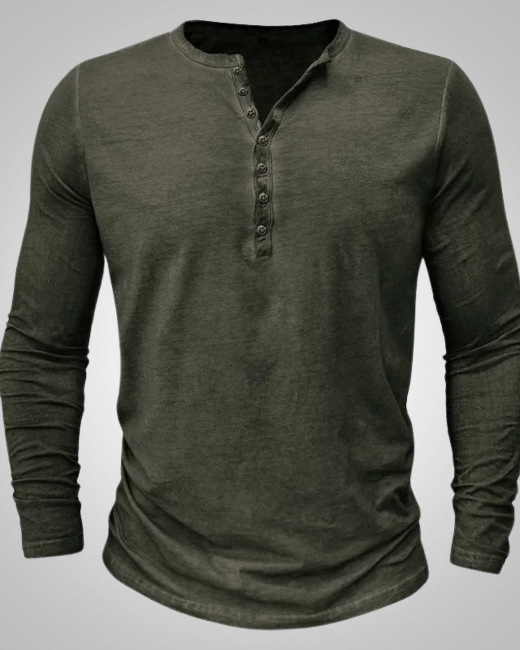 Herren Lässig Slim Fit Langarm Henley-Shirt