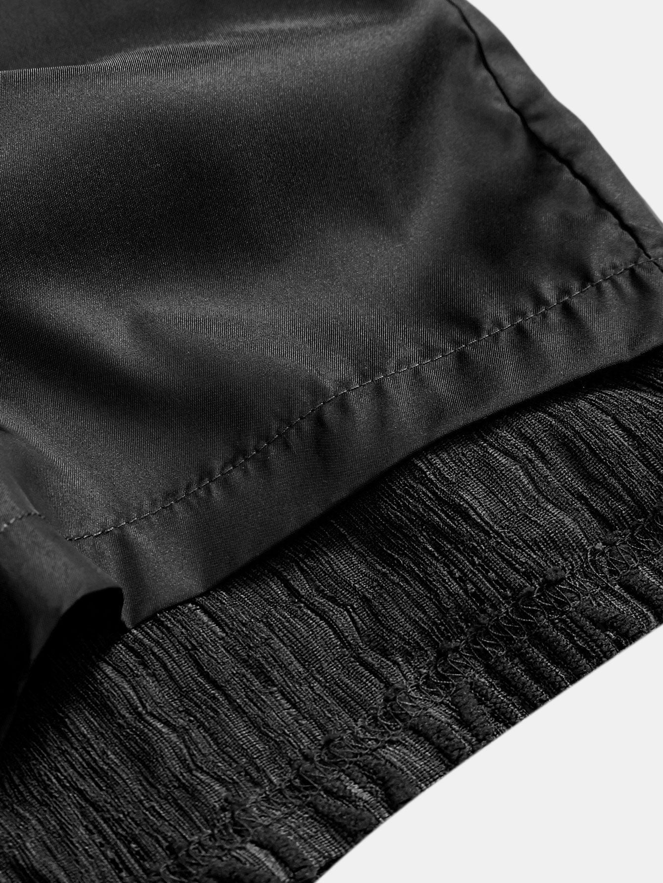Geometrisches Jacquard-Kubanisches Hemd mit Ösen & strukturierte Shorts mit Futter