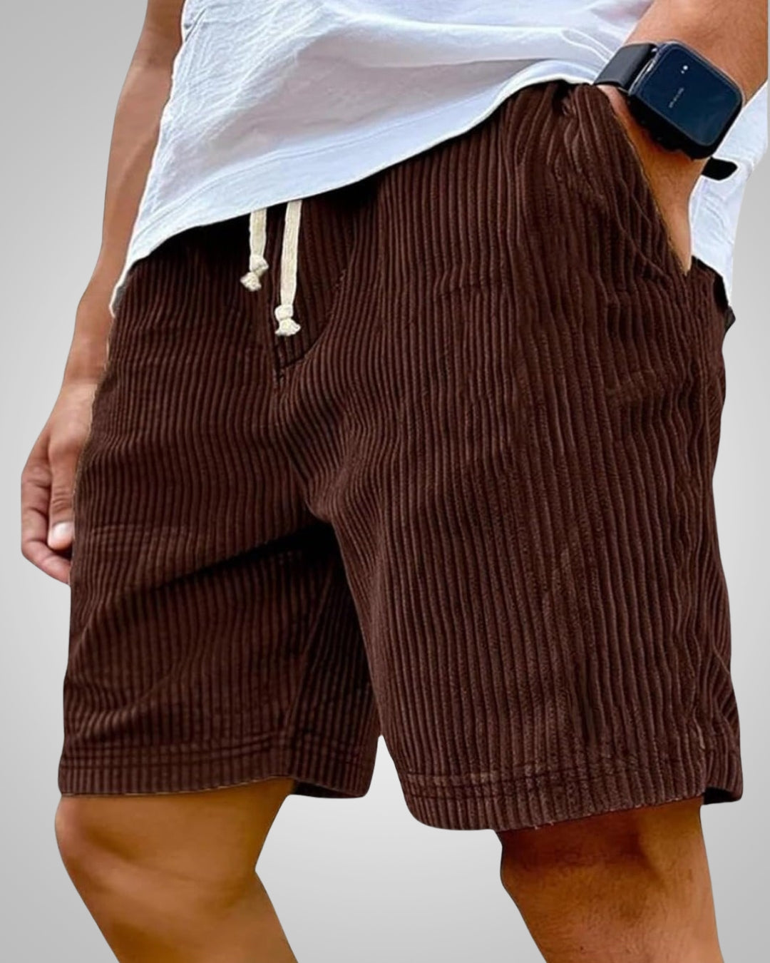 Herren Leichte Cord Sommer Bermuda Shorts