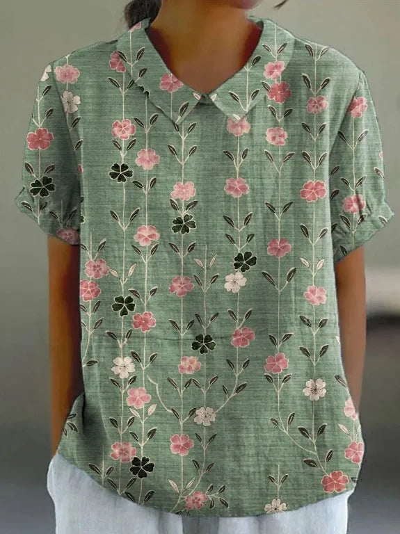 EllI | RETRO-BLUMENHEMD FÜR DAMEN