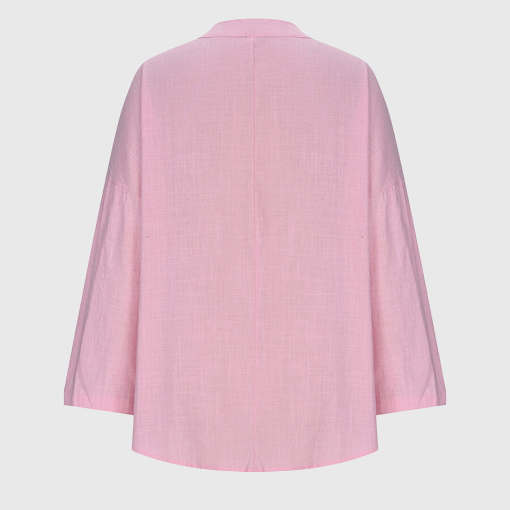 Claudia | Damen Locker Geschnittenes Langarm Casual Top
