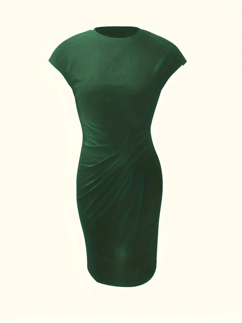 Damenkleid mit Rundhalsausschnitt – Elegantes Sommerkleid für Alltag & Besondere Anlässe