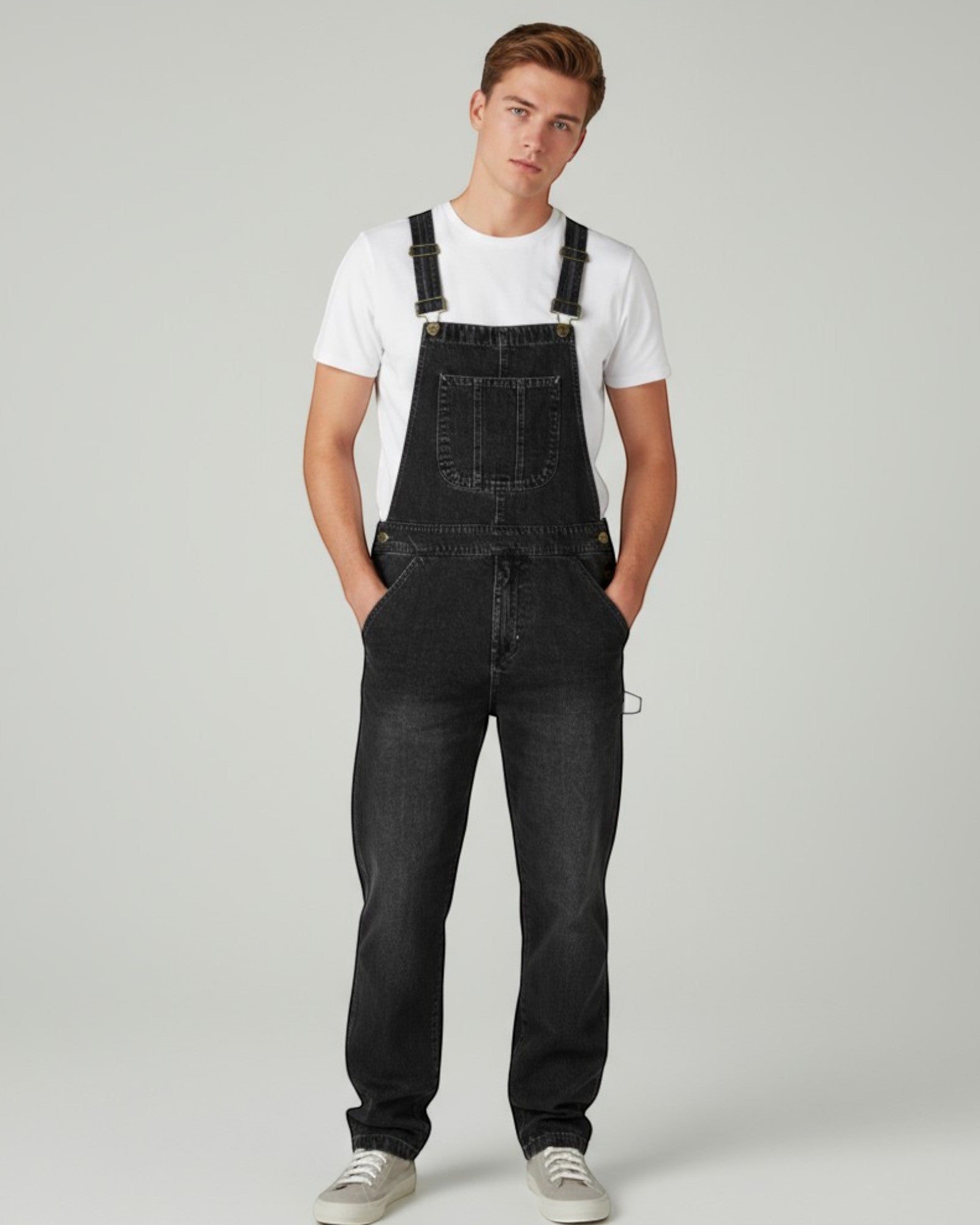 Jeans Latzhose für Herren mit verstellbaren Trägern - lang