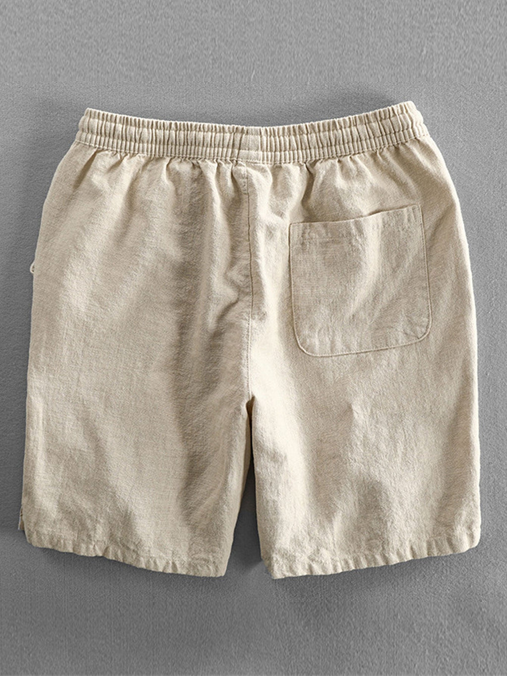 Geometrisches Jacquard Eyelet Cuban Hemd & Shorts aus Leinen-Baumwoll-Mischung