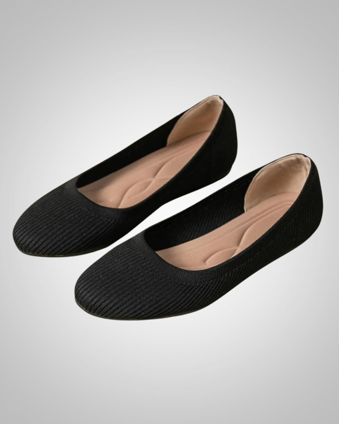 Damen Klassisch Strukturiert Ballerina Schuhe