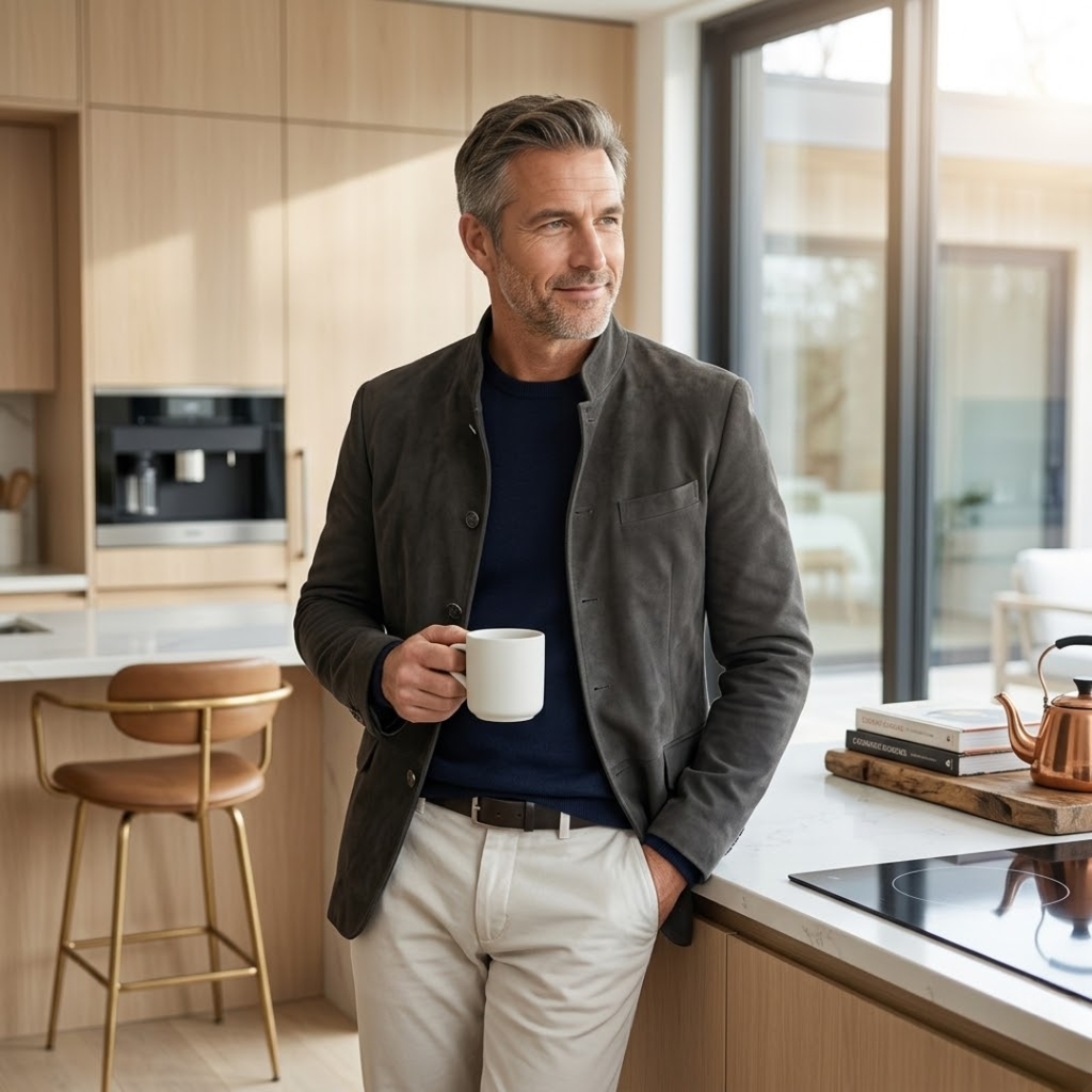 CANNES / ELEGANTE, STRUKTURIERTE HERRENJACKE