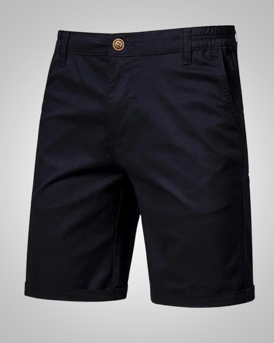 Herren Casual Knopf Elastisch Chino Shorts
