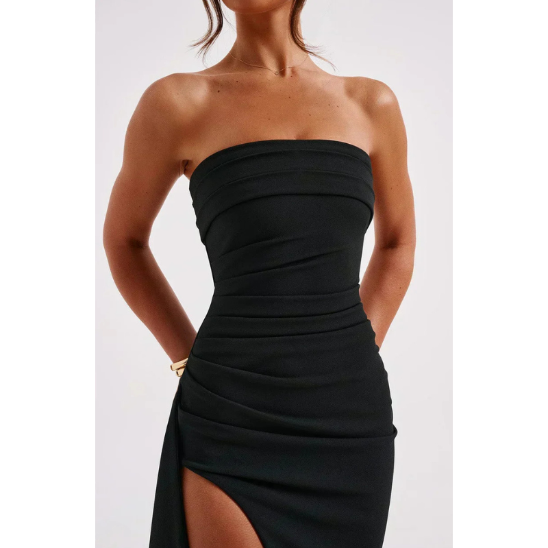 Abiballkleid Damen | Trägerloses Maxikleid