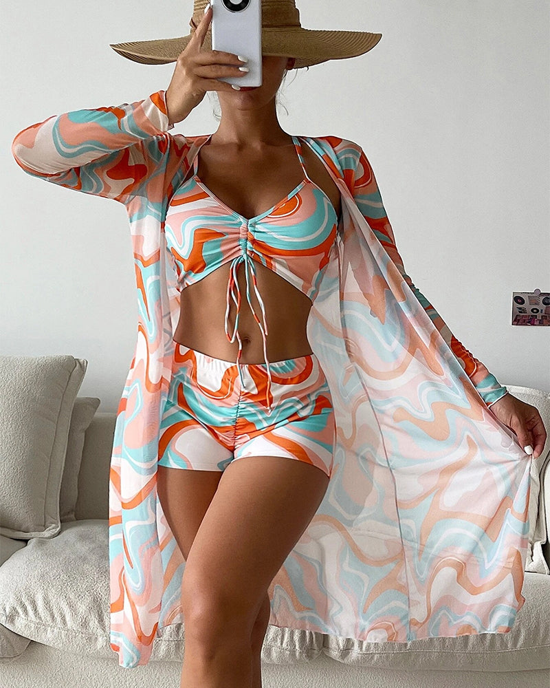 Laluna® | 3-teiliges bedrucktes Bikini-Set